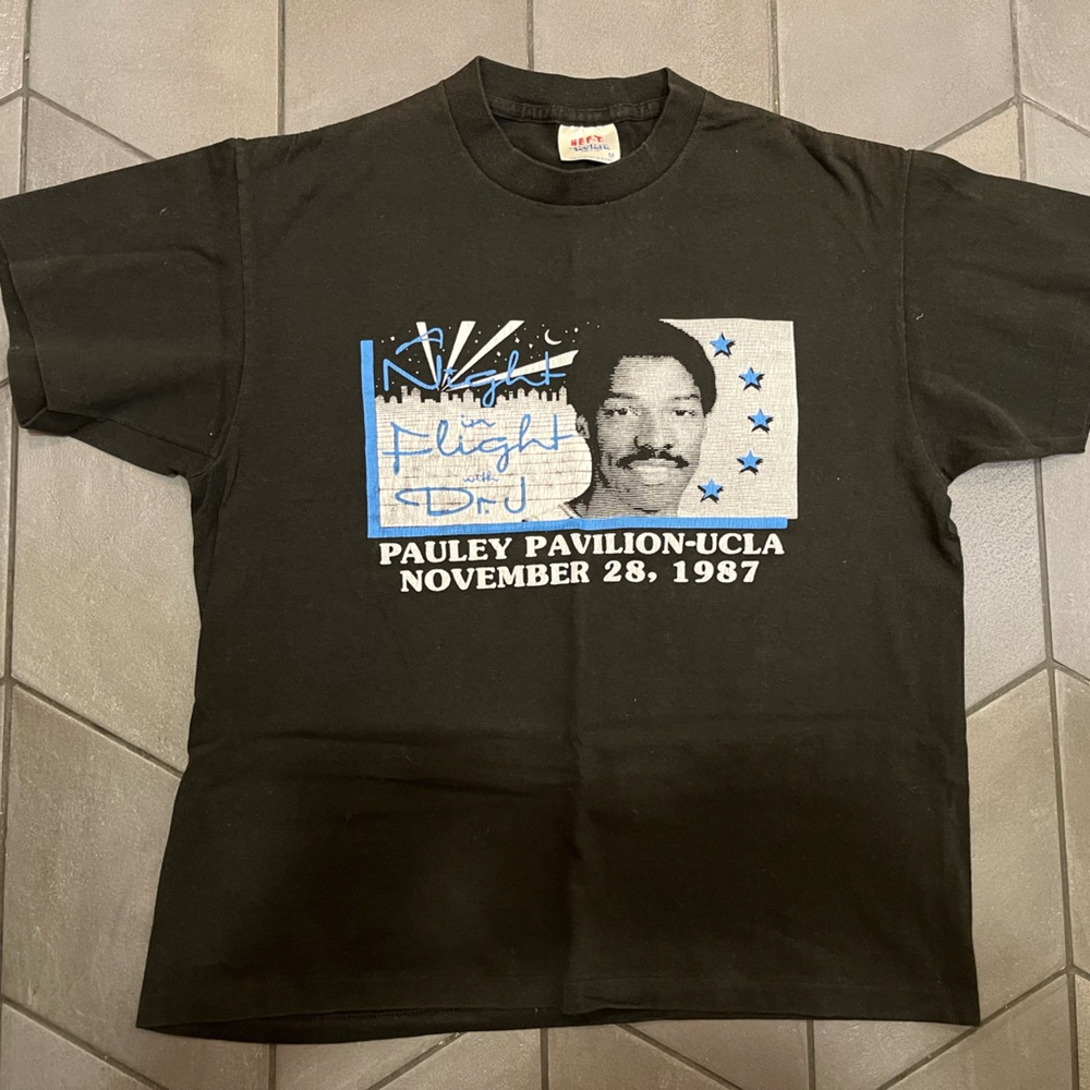 Vintage Dr J Julius Erving Pauley Pavilion UCLA Tee